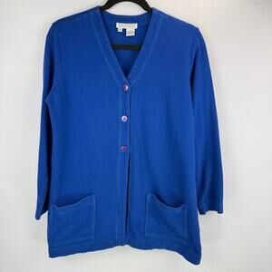 Vintage Real Clothes Saks Fifth Avenue Cotton Cardigan Size M